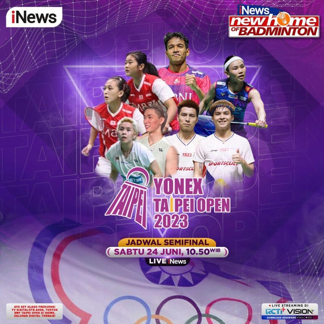 Taklukkan Unggulan Jepang, Chico ke Semifinal Taipei Open 2023 Hari ini LIVE di iNews New Home of Badminton