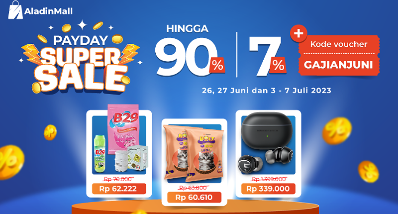 Mumpung Gajian, Yuk ke Booth AladinMall! Ada Diskon s.d 90% + 7% + Gratis Ongkir