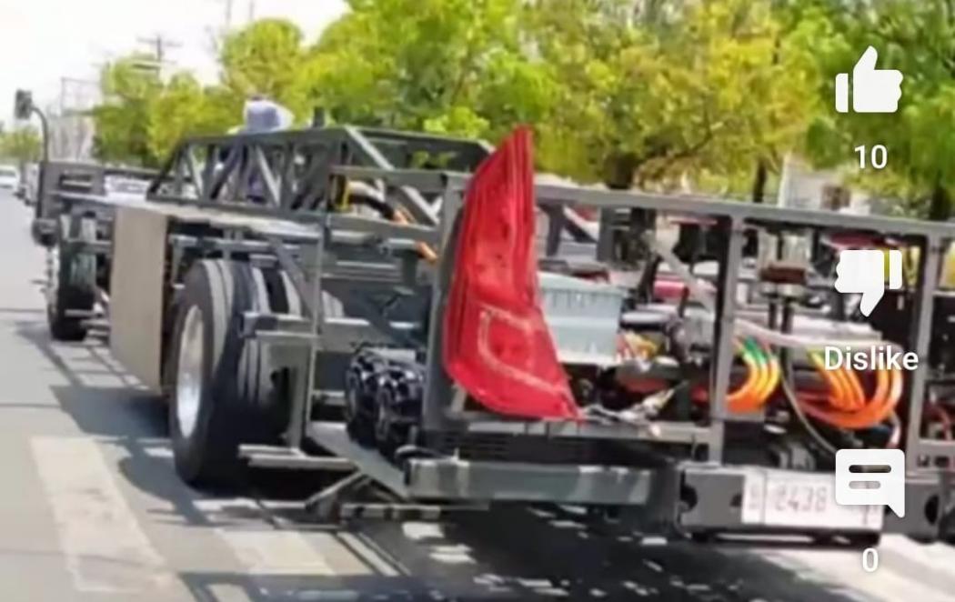 Tanpa Baju, Begini Penampakan Sasis Bus Listrik