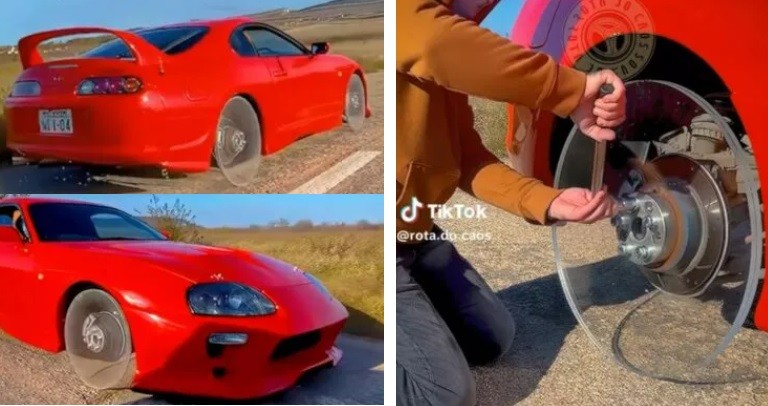 Viral Pria Ini Ganti Ban Mobil dengan Kaca, Begini Jadinya