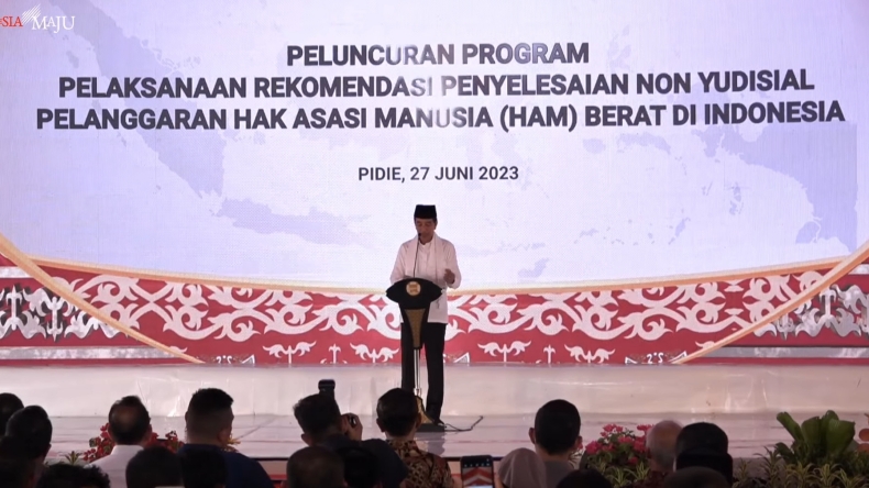 Presiden Jokowi Luncurkan Program Pelaksanaan Rekomendasi Penyelesaian Non Yudisial Pelanggaran HAM Berat