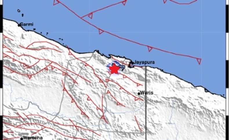 Gempa Terkini M 3,2 Guncang Jayapura, Pusat Getaran di Darat Kedalaman 5 Km 