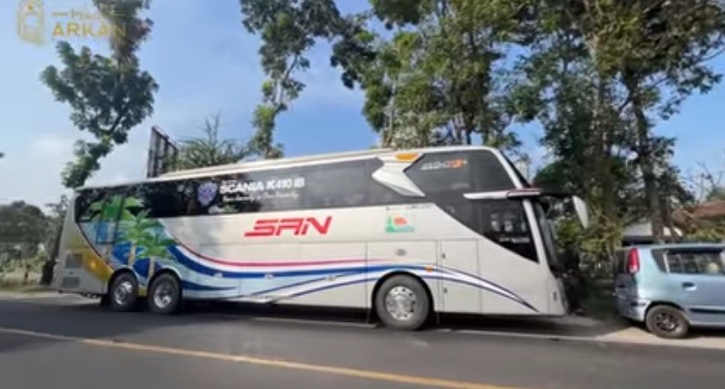 Intip Rute Bus Mewah PO SAN Blitar - Pekanbaru, Habiskan Waktu 70 Jam