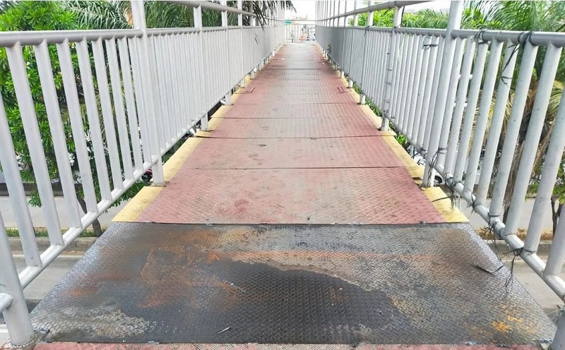 Viral Lantai Besi JPO Cengkareng Hilang, Kini sudah Diperbaiki Dinas Bina Marga DKI