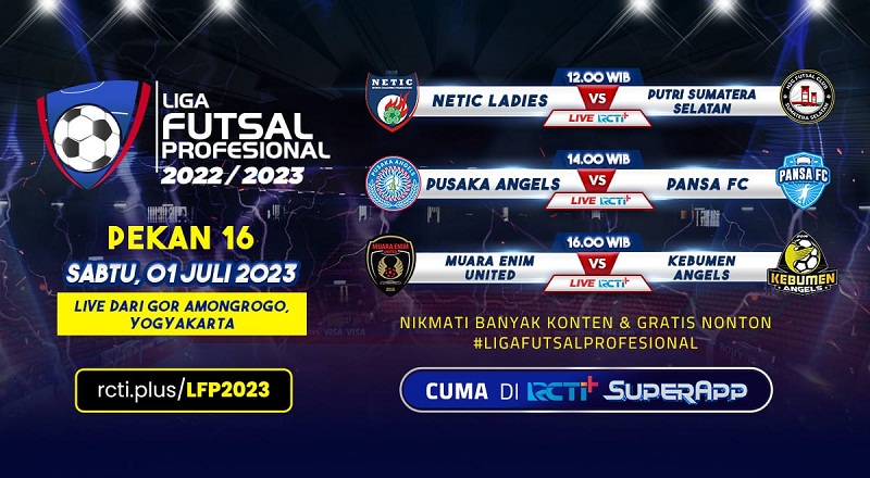 Link Live Streaming Liga Futsal Profesional Putri 2023 Hari Ini, Gratis Tinggal Klik
