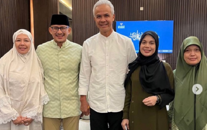 Momen Sandiaga Sepesawat dengan Ganjar usai Haji: Insyaallah The Next President