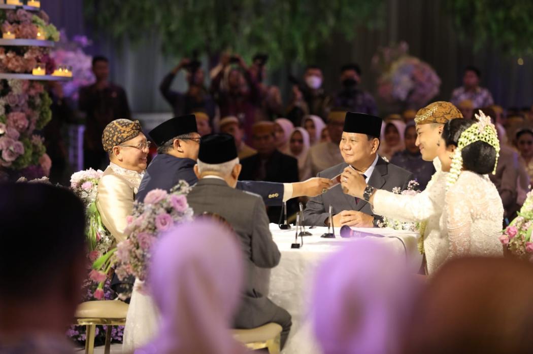 Prabowo Subianto dan Wapres Ma'ruf Amin Jadi Saksi Pernikahan Putri Ketua MPR Bambang Soesatyo