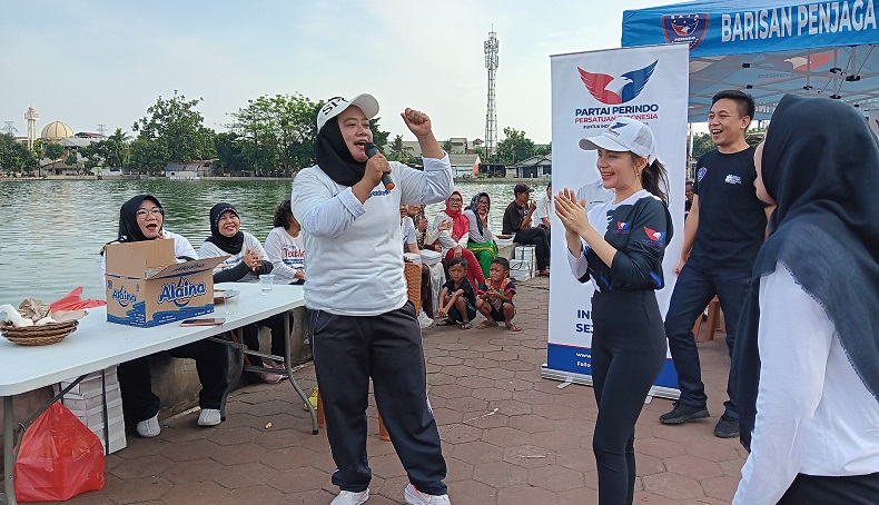 DPW Baja Perindo Jabar Gelar Senam Bareng Emak-emak di Depok