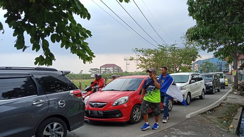 Jelang Laga Persib vs Madura United, Semua Akses ke GBLA Bandung Macet Parah