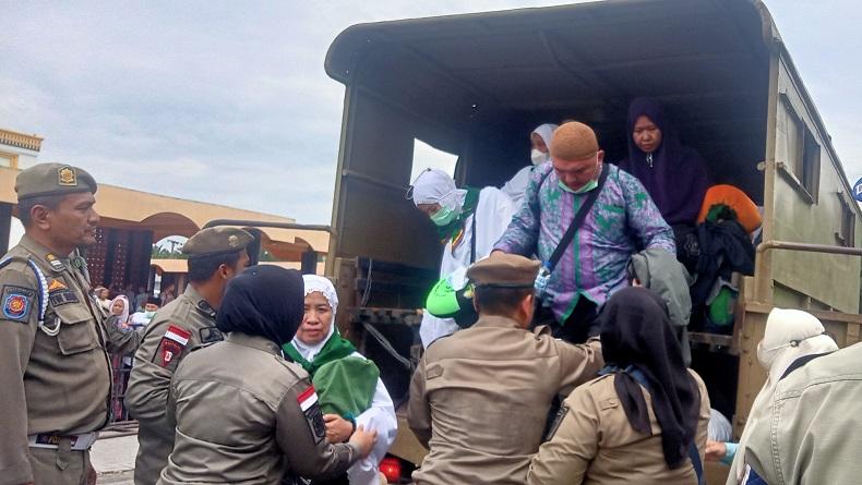 Kecelakaan Beruntun 4 Bus Rombongan Jemaah Haji asal Asahan, 2 Unit Rusak Parah