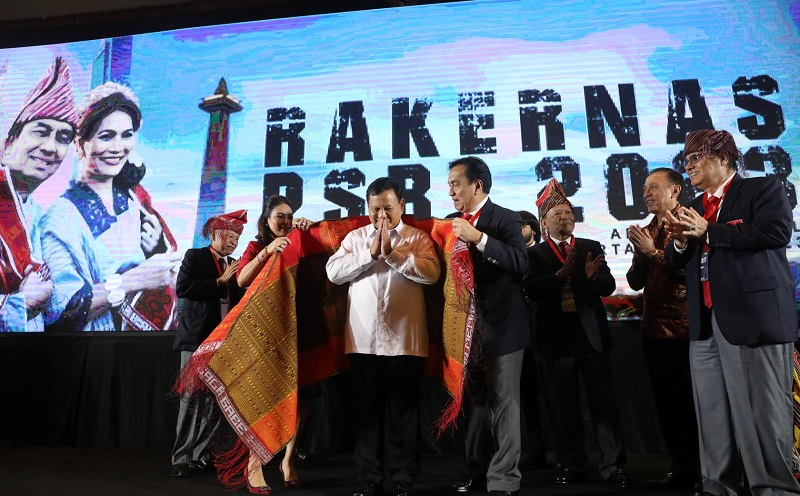 Prabowo Sebut Miliki Hubungan Emosional dengan Marga Simbolon saat Hadiri Rakernas PSBI