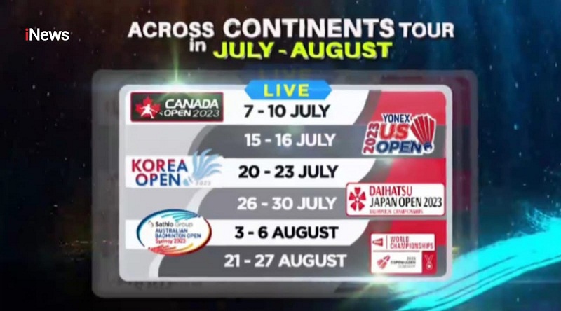 Saksikan Aksi Pebulu Tangkis Top Dunia di US Open 2023, Live iNews