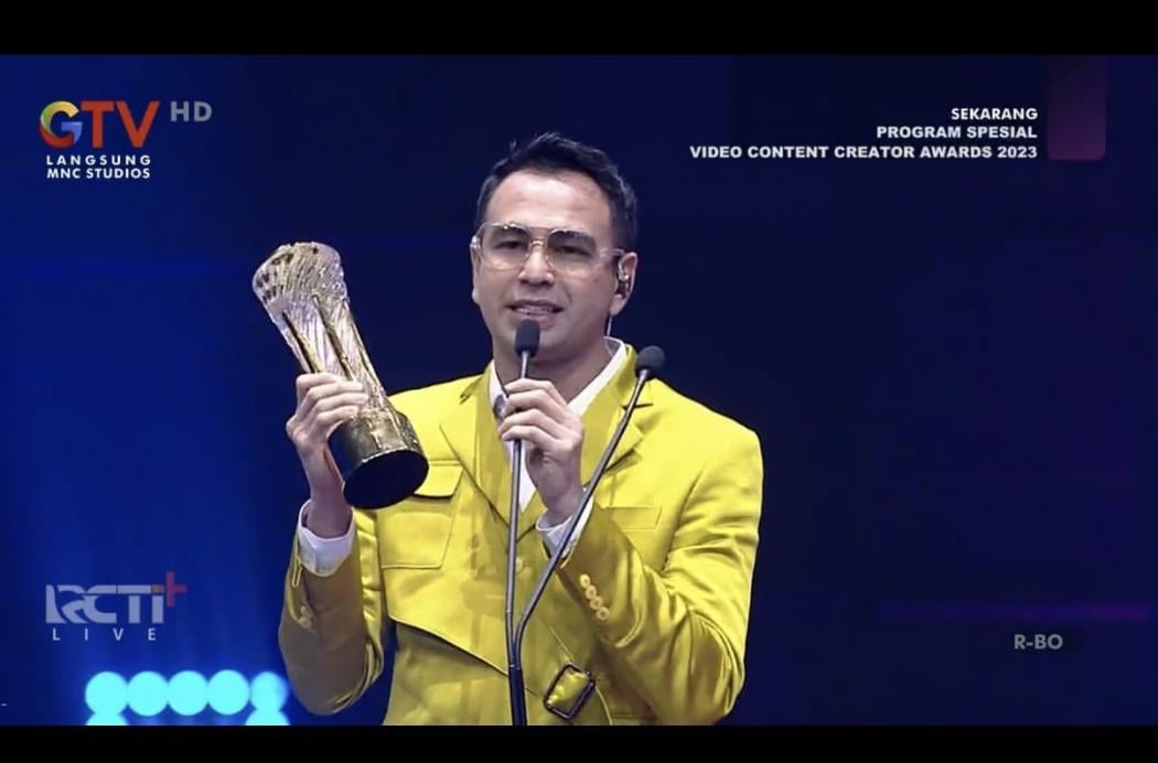 Menangkan Selebriti Terfavorit di VCCA 2023, Raffi Ahmad: Mas Kaesang Makasih!