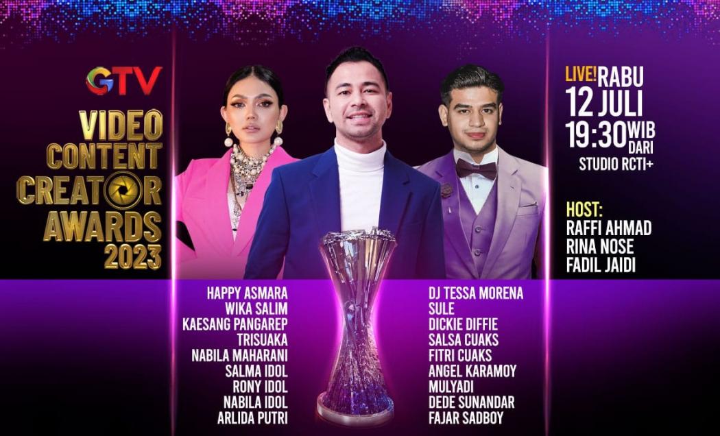 Jangan Lewatkan Video Content Creator Awards 2023 Malam Ini, Banyak Deretan Artis Ternama!
