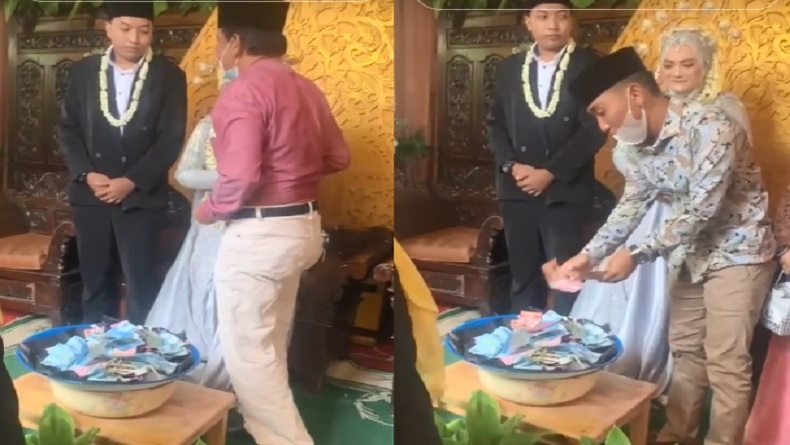 Heboh Acara Pernikahan Taruh Uang Sumbangan di Baskom, Tamu Bawa Amplop Kosong Auto Malu