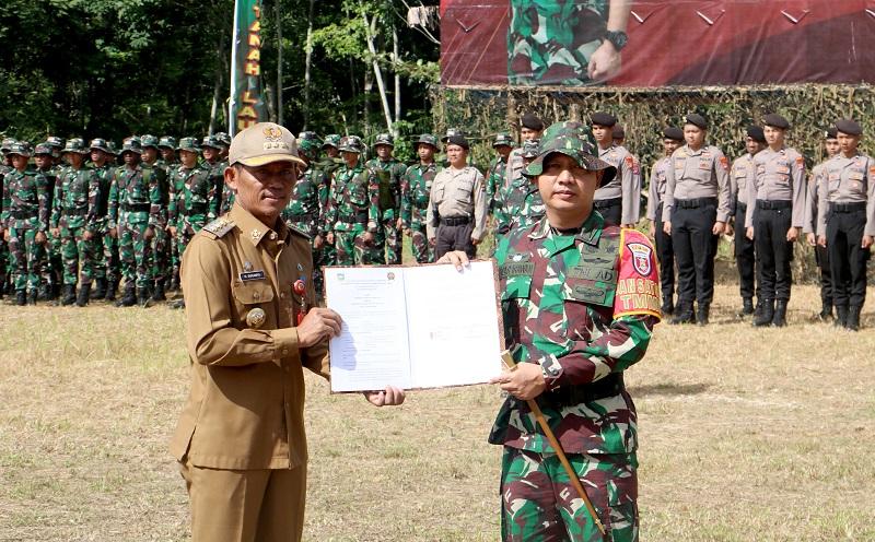 Dukung Pelaksanaan TMMD, Pemkab Tanah Laut Gelontorkan Dana Hampir Rp1,5 Miliar