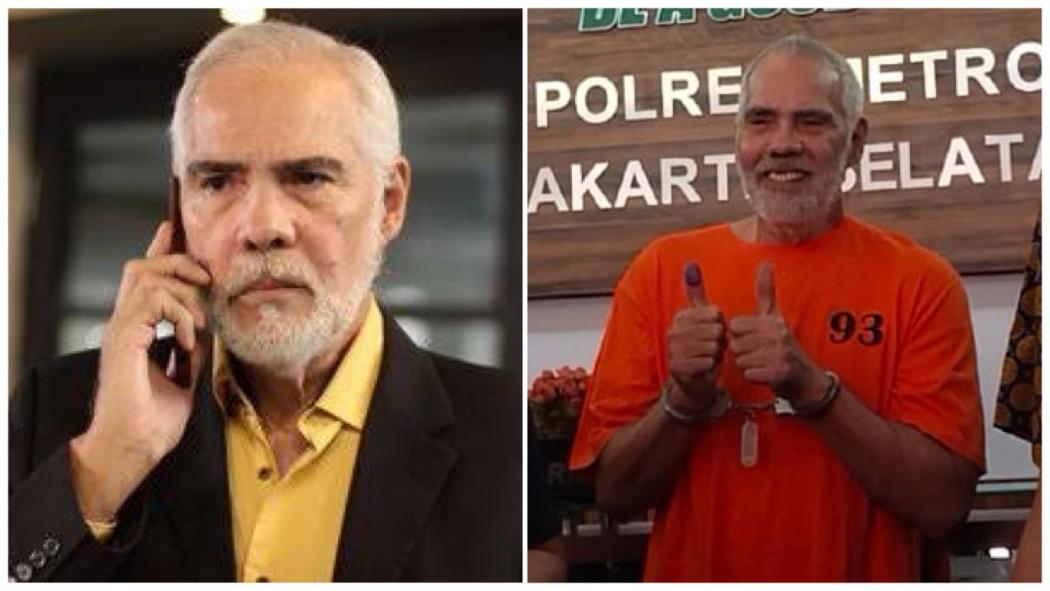 Jadi Tersangka, Artis Lawas Pierre Gruno Tersenyum saat Pakai Baju Oranye