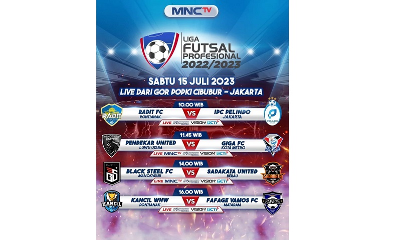 Besok! Saksikan Liga Futsal Profesional di MNCTV, Ada Pendekar United Vs Giga FC