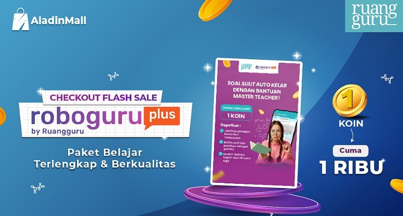 Belajar di Ruangguru Cuma Seribu! Beli Vouchernya di AladinMall