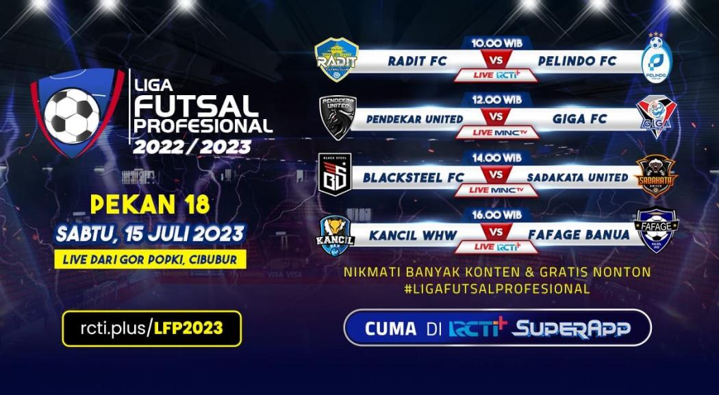 Link Live Streaming Liga Futsal Profesional 2023 Gratis Hari Ini: Atta Halilintar Debut?