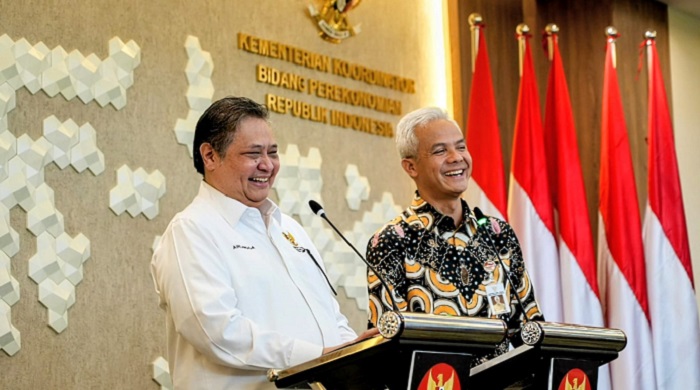 Airlangga Rapat Bareng Ganjar Pranowo Bahas 37 PSN di Jawa Tengah, Ini Hasilnya