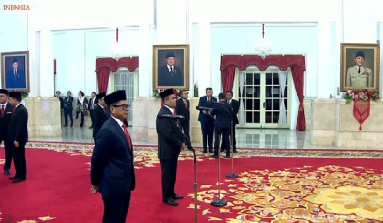 Daftar Lengkap Menteri dan Wamen Dilantik Presiden Jokowi Hari Ini