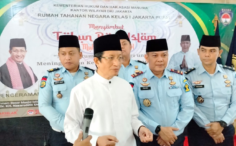 Jelang Tahun Baru Islam, Imam Besar Masjid Istiqlal Beri Ceramah ke Warga Binaan Rutan Salemba