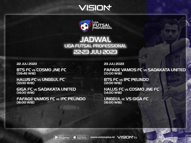 Jadwal Lengkap Liga Futsal Profesional 2023 Akhir Pekan Ini, Saksikan di Vision+