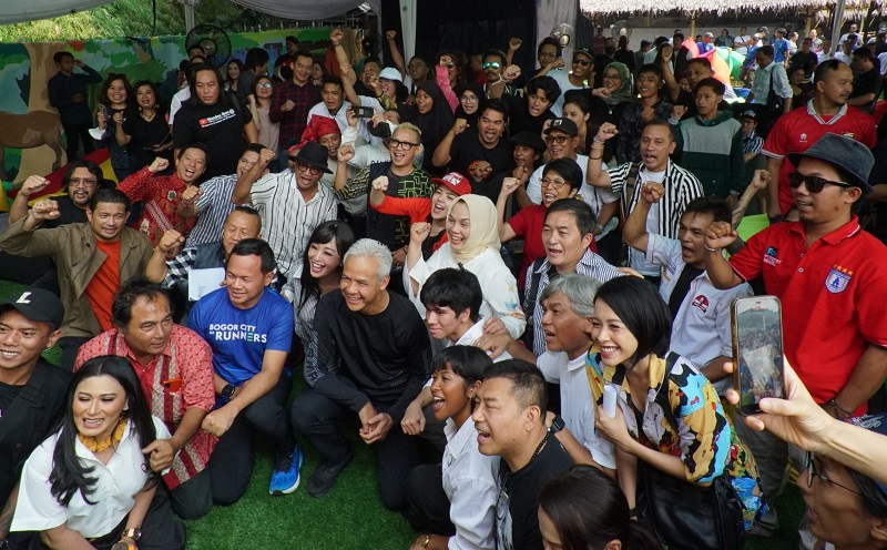 Ganjar Blusukan di Bogor Didampingi Anang, Ashanty, Once Mekel hingga Thariq Halilintar