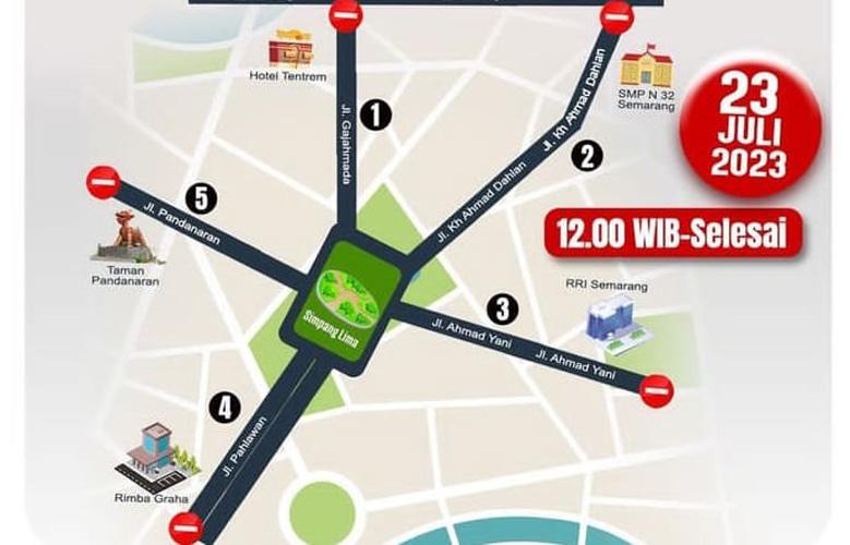  Puncak Peringatan Hari Anak Nasional 2023 di Semarang, Berikut Akses Jalan yang Ditutup