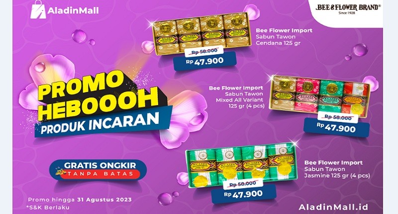 Promo Produk Incaran, Sabun Tawon Diskon + Gratis Ongkir di AladinMall! Yuk Beli di Sini