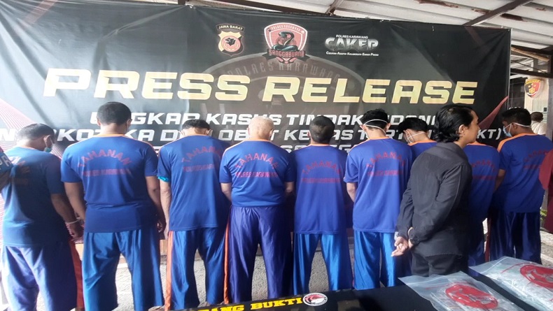 Operasi Antik di Karawang, Polisi Tangkap 6 Bandar Sabu dan 3 Pengedar Obat Keras 