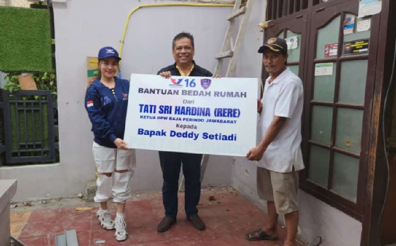 DPW Baja Jabar dan DPD Perindo Depok Bedah Rumah di Kampung Lio