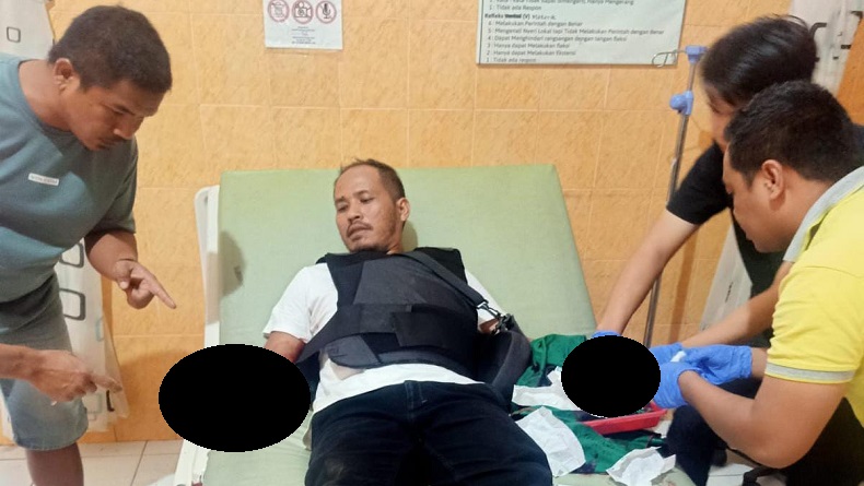 Amankan ODGJ Ngamuk, Tangan Polisi di Tanah Laut Malah Kena Sabetan Parang