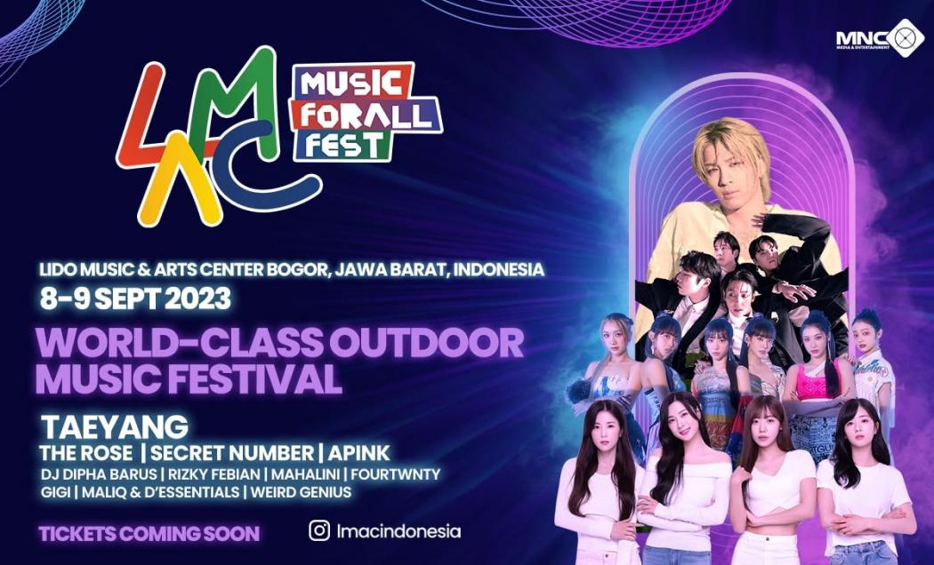 MNC Media & Entertainment Hadirkan Festival Musik Kelas Dunia LMAC MUSIC FORALL FEST 2023, Ada Bintang K-Pop