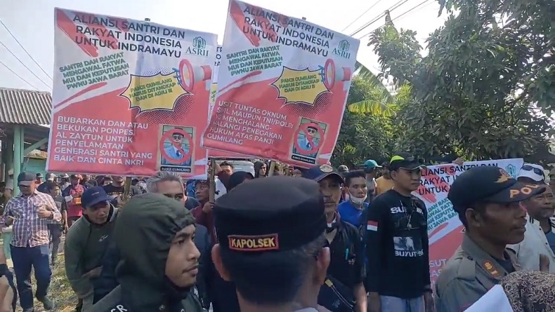 Massa Santri Kembali Demo Ponpes Al Zaytun, Desak Panji Gumilang Ditangkap dan Diadili