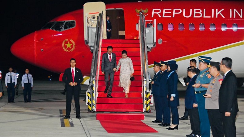 Presiden Jokowi Tiba di Tanah Air usai Lawatan ke China