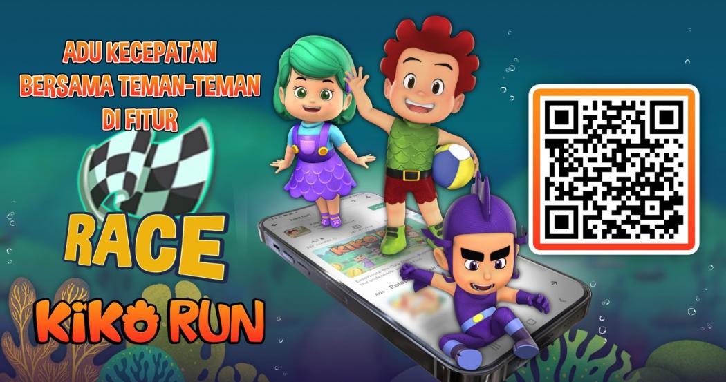 Adu Kecepatan Bersama Teman-Teman di Fitur Race Game Kiko Run!