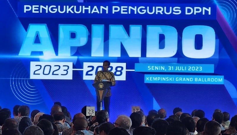 Jokowi Kukuhkan Pengurus Baru DPN Apindo 2023-2028, Minta Pengusaha Dukung Hilirisasi