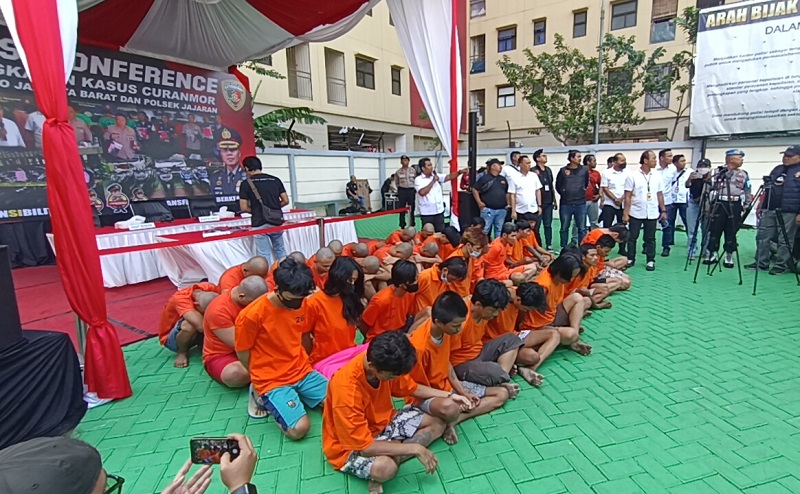 Polres Jakbar Tangkap 37 Pelaku Curanmor sepanjang Juli 2023, 46 Motor Curian Disita