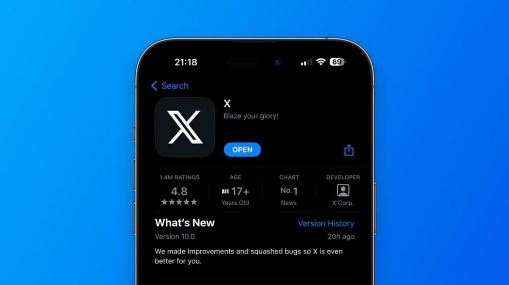 Sejarah Baru, X Jadi Aplikasi Pertama di App Store yang Menggunakan 1 Huruf