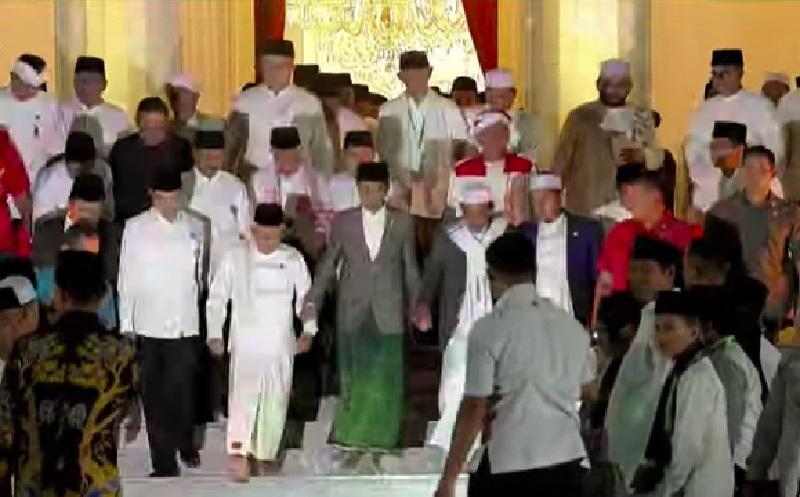 Zikir dan Doa Kebangsaan 78 Tahun Indonesia Merdeka, Presiden Jokowi Gandeng Wapres Ma'ruf Amin