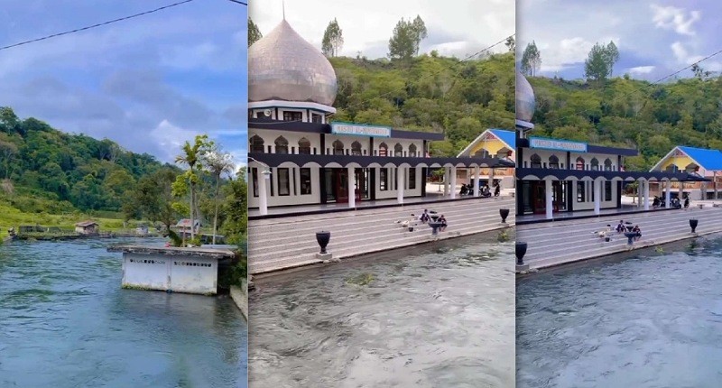 Desa Unik di Aceh, Ada Masjid yang Menyatu dengan Sungai seperti Ini Suasananya