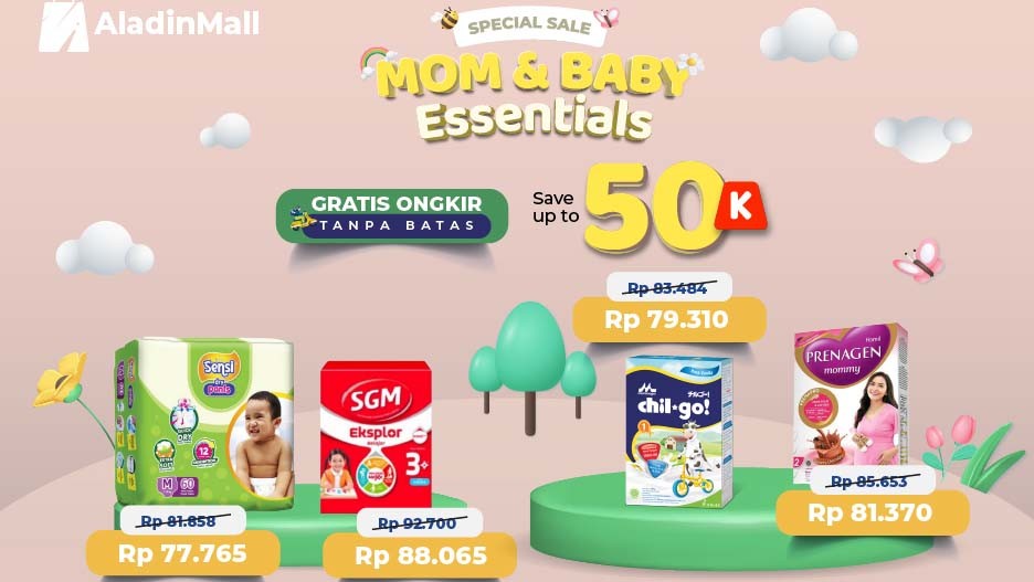 Serbu Promo Mom & Baby di AladinMall, Bisa Hemat hingga Rp50 Ribuan!