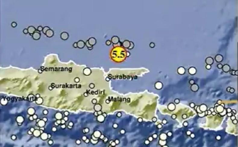 BMKG: Gempa Bumi M5,5 di Bangkalan Tak Berpotensi Tsunami 