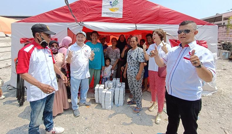 Gelar Aksi Nyata di Kapuk Muara, Perindo Minta Warga Korban Kebakaran Harus Bangkit 