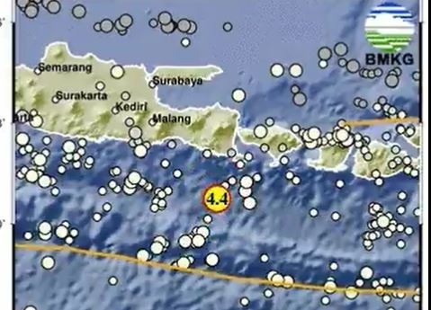 BMKG Gempa Terkini M 4,4 Guncang Jembrana Bali, Pusat di Laut Kedalaman 10 Km