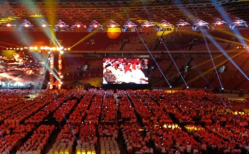 Indonesia Sukses Pecahkan Rekor Dunia Pergelaran Angklung, Jokowi Langsung Goyang