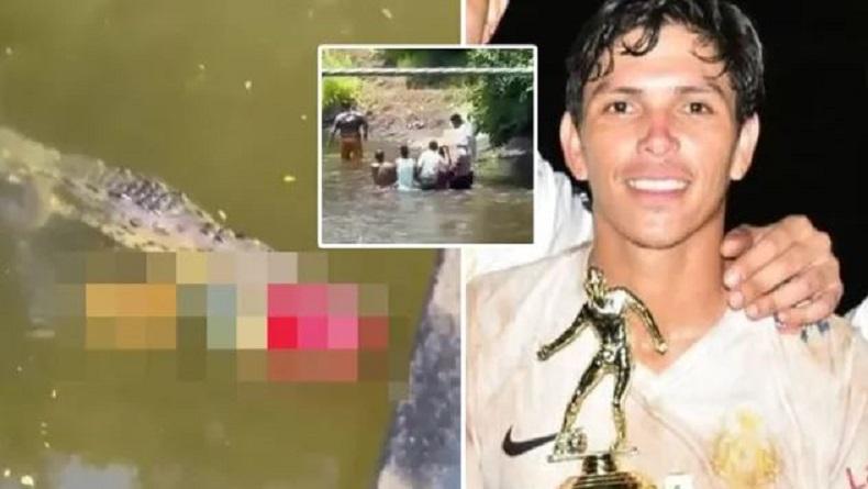 Ngeri! Pesepak Bola Tewas Diterkam Buaya, Tubuhnya Dicabik-cabik Ditonton Warga yang Ketakutan