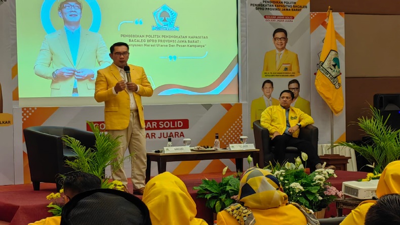 Ridwan Kamil Jadi Pemateri Dikpol Penguatan Bacaleg Golkar Jabar: Silakan Pasang Foto Saya di APK